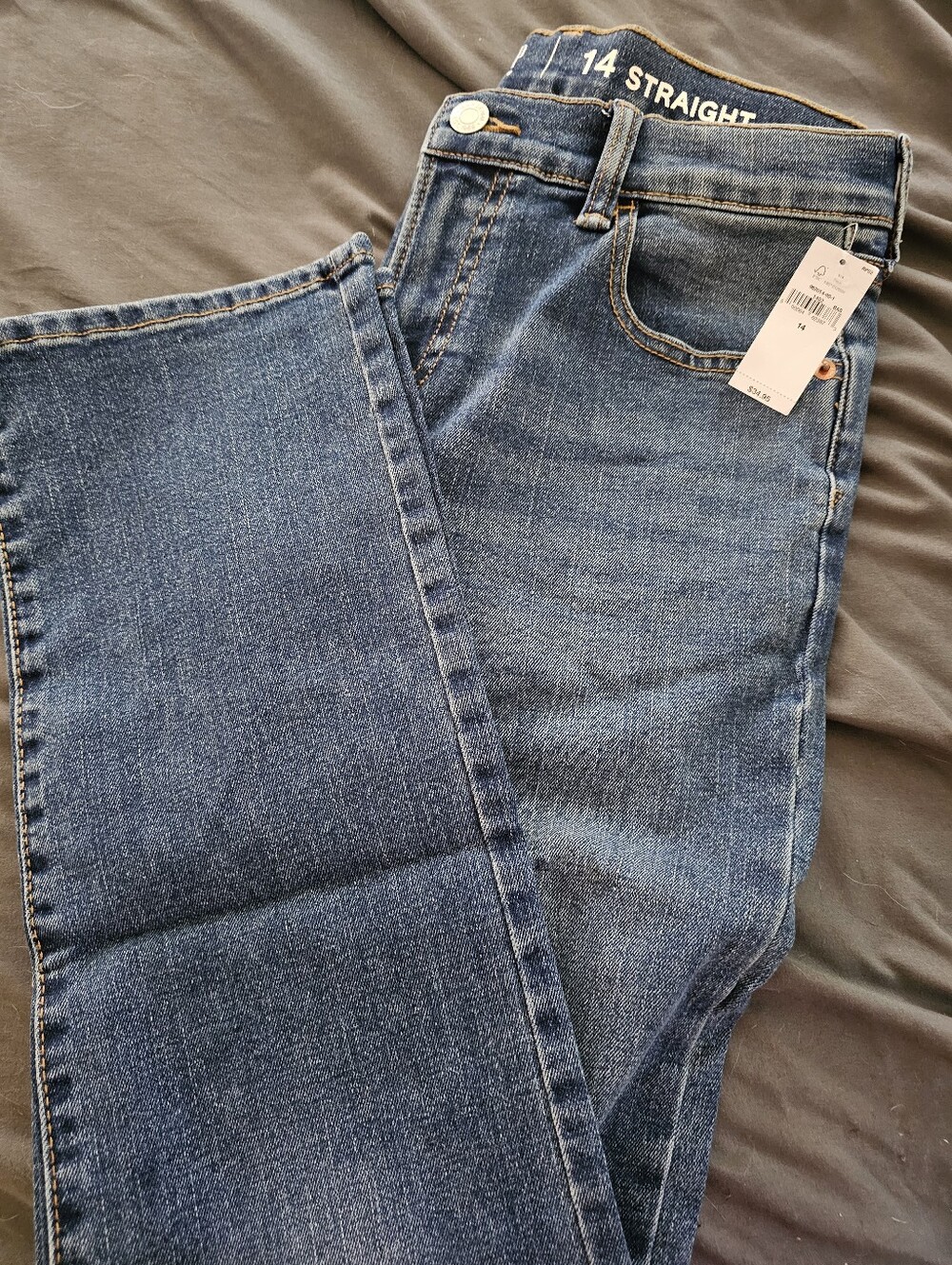 Classic Straight Leg Blue Jeans